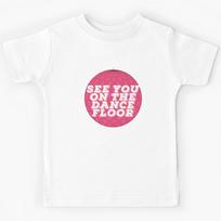 Dance Floor Pink Disco Ball Kids T-Shirt 120