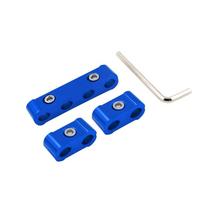 3pcs Aluminum Spark Plug Wire Dividers Cable Management Spark Plug Wire Clamp  Engine Accessories mėlyna