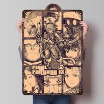 Final Fantasy  Doodle Poster Customized Wall Art Vintage Metal Signs Retro Tin Plaque for Man Cave Bedroom Decoration Gaming 20x30cm（7.8x11.8inch）