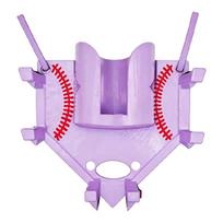 Quick Assembly Sports Gear Rack Fence Mounted Hanging Holder for Bat Glove Helmet & Water Bottles Easy to Install violetinė