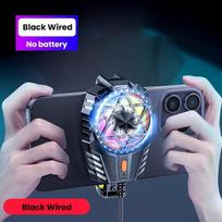 Phone cooler with cool colored lights reduces phone lag and enhances gaming experience, providing cooling function for the phone YX-X112-Pulg in-000