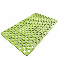 Eco Friendly Suction Cup Bath Mat Quick Drain Round Hole Bath Mat Foot Mat Shower Mat  Wet Area 70x38cm žalia