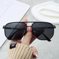 Men's High-End Polarized Night Vision Sunglasses with UV Protection and Double-Beam Metal Frame beige