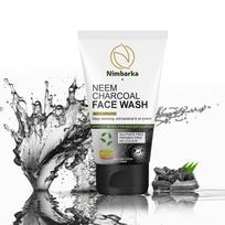 Nimbarka Neem Charcoal Face Wash, 100ml - Deep Cleansing, Anti-Bacterial, Oil Control, Gentle Exfoliation, Sulfate & Paraben Free, For Men & Women
