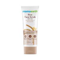 Mamaearth Rice Face Scrub for Glowing Skin, With Rice Water & Niacinamide for Glass Skin - 100 g white