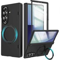 for Samsung Galaxy Z Fold 7 Case with Ring Holder Stand,Compatible Magsafe Accessories Screen Protector Hinge Cover Full-Body Slim Case juoda