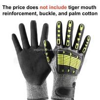 WEJUMP  Factory Customize Logo Anti-Impact Anti-cut Anti-smash Rock Climbing Cut Resistant Mechanical Shockproof Safety Gloves (Black,M) juoda