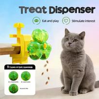 Trifolium Underconsumption Cat Toy Cat Sticks Adjustable Freeze-Dried Slow Feeder Dog Products (Yellow,S) geltona