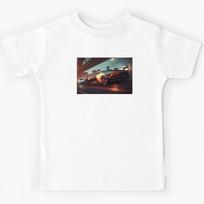 Ultra Realistic Supercars Speeding On The Highway  Kids T-Shirt 150