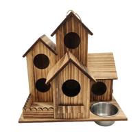 Thickened Bird Villa Nest Rustic Style Bird Breeding Box Wild Birds Habitat  Garden Decor ruda