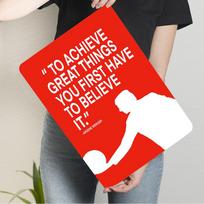 Inspirational Quote Metal Wall Art Arsene Wenger Motivational Saying Home Office Decorative Iron Hanging Sign 20x30cm（7.8x11.8inch）