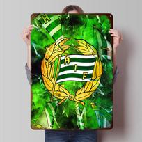 Hammarby Sudaužyto Stiklo Spausdintas Plakatas Individualus Sienų Menas Retro Vintažiniai Metalo Skardos Ženklai Kambariui Vonios kambariui Dekoras Dekoruacija Namams 20x30cm（7.8x11.8inch） black