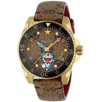 Gucci Dive Doraemon YA136335 Dizainerio vyriškas laikrodis 40 mm ruda