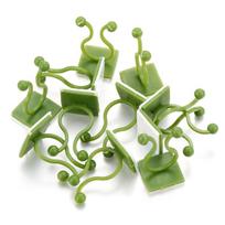 10PCS Plastic Plants Holder Greenhouse Bracket Wall Vines Rattan Clamp Wall Sticky Hook Plant Clip S-10pcs žalia