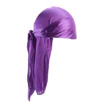 Tampri šilkinė Durag reguliuojama galvos skara madinga bandana vyrams moterims oranžinė