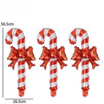 30/3 VNT Kalėdiniai pripučiami balionai lankas Saldainio lazdelės balionų laikiklis Rankinis kalėdinis ramentas Balionai Naujųjų Metų vakarėlio dekoracija 3pcs red