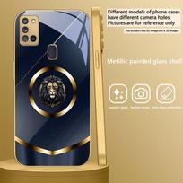 Luxurious tiger head For Samsung A 70 71 72 73 14 15 13 16 25 A26 31 32 33 34 35 50 51 52 53 54 55 56 Golden glass phone case Galaxy A21s