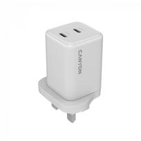 Canyon cu45ac gan 45w 2xpd uk wall charger white