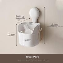 Lanjiaoluo Suction Cup Bathroom Storage Rack, Face Towel Secondary Storage Box, Bathroom Wall-Mounted No-Drilling Hanging Storage Rack