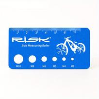 1PC for MTB Road Bike Bicycle Bolt Screw Gauge Diameter Length Measure Tool Portable Screw Measuring Ruler Screw Length Meter mėlyna