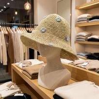 Nomad Sari Floppy Straw Sun Hat - Coffee & Daisies