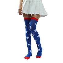 1 Pair Thigh High Socks for Women Girls Knee High Socks Star Long Boot Socks 1
