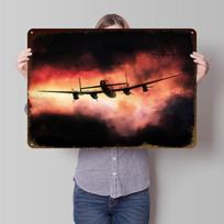 The Legendary Avro Lancaster Bomber Metal Poster Customized Wall Art Retro Vintage Metal Signs for Man Cave Home Decorations 20x30cm（7.8x11.8inch）