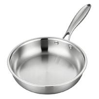 Commercial Grade Stainless Steel Frying Pan Nonstick Surfaces Dishwasher Safe Cookware For Daily Use
