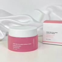 Korean PDRN Pink Capsule Cream with Niacinamide Cream for Uneven Skin Tone Lightweight Face Moisturizer Non Greasy care
