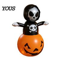 Halloween Party Decoration Inflatable Grim Reaper Decoration, Large Spooky Blow Up Easy Setup Prop with Pumpkin for Yard, Lawn, Porch, Haunted House, Without Light