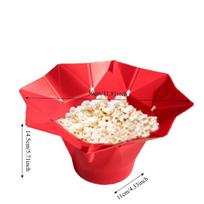 Silicone Popcorn Bowls Popcorn Bucket Microwave Popcorn Popper Popcorn Organizer Snacks Bowl with Folding Lid Large Capacity