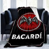 Bacardi Rum Bat Logo Blanket Suitable for Sofas, Beds, Offices, And Camping - Perfect Gift for Halloween Christmas 75x90cm