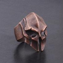 Retro Punk Spartan Warrior Mask Men's Open Ring Classic Helmet Design Hip Hop Party Jewelry resizable