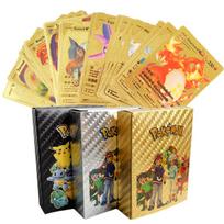 55 vnt. Pokémon kortelės VSTAR GX EX VMAX MEGA TAG TEAM Energijos Trenerio Charizard Pikachu Retas Kolekcijos Kovos Kortelė I19 English - 27PCS auksas