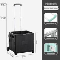 Portable Stair-Climbing Trolley: Folding Cart for Groceries, Camping, and Outdoor Use white