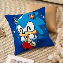 Cool Character S-Sonic-MT The Hedgehog Pillow Case Comfort Sofa Bed Silky elegant Invisible zipper Decorative cushion cover 12x12Inch