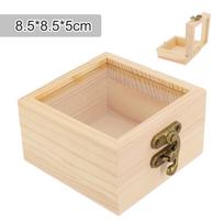 Paulownijos medinės laikymo dėžutės  Puikiai tinka vestuvių ar krikštynų dovanoms 15*15*10cm beige