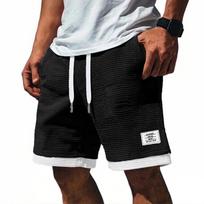 Men's Casual -Weave Drawstring Shorts L juoda