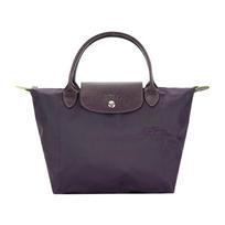 LONGCHAMP Perdirbto poliamido drobės koldūno formos rankinė Maža moteriška tamsiai violetinė One Size violetinė