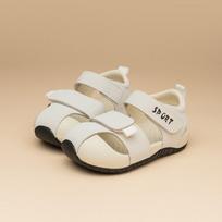 Non-Slip Toddler Sandals: Soft Sole, Closed Toe, Velcro, for Boys & Girls Aged 1-3 Size 18, 14 cm abrikosas