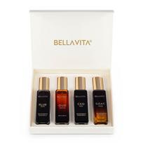 Bella Vita prabanga | Ilgai išliekantis vyriškas kvepalų rinkinys | 4x20ml | Kvepalai vyrui | Dovana vyrui | Medžio, citrusinių vaisių, oud premium kvapas | KLUB, OUD