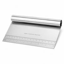 Stainless Steel Dough Bench Scraper with Measuring Scale for Baking, Cutting Dough and Kitchen Prep sidabras