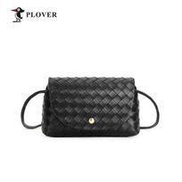 PLOVER Soft PU Leather Woven Crossbody Bag with Coin Purse