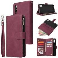 Flip Case for Samsung Galaxy A70s Zipper Wallet, Multiple Card Slots, Kickstand, Magnetic & Wrist Strap juoda