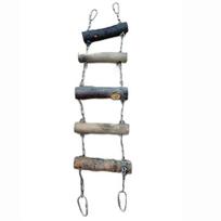 Eco-Friendly Wooden Ladder Bridge for Small to Medium Birds Raw Wood with Edible Dye Bird Toy (natural,54cm) natūrali