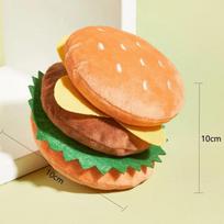 New Eco-Friendly Pet Plush Dog Toys Simulation Burger Cartoon Bite Resistant Chew Toy
