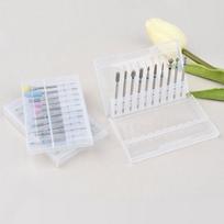10 Slots Storage Box For Nail Drill Bit Files Holder Container Case Display Organizer Plastic Manicure Tool one size