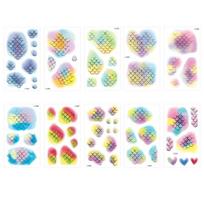 10 Sheets Fake Fish Scale Tattoos Colorful Body Art Sticker  Finger Hand Legs Arm 10 Sheets