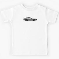 DeLorean DMC-12 cartoon retro style car side view Kids T-Shirt 100