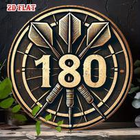 D Flat Metal Sign Retro Darts  Metal Sign Vintage Dartboard Target Design Rustic Aged Tin Plaque Sports Bar Game Room Wa 20x20cm(8x8inch)